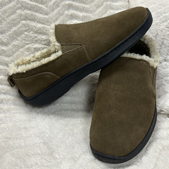 Appalachian Trail Brown Suede Clog Fur Lined House/ Outside, Size 8M NWOT - Picture 2 of 6